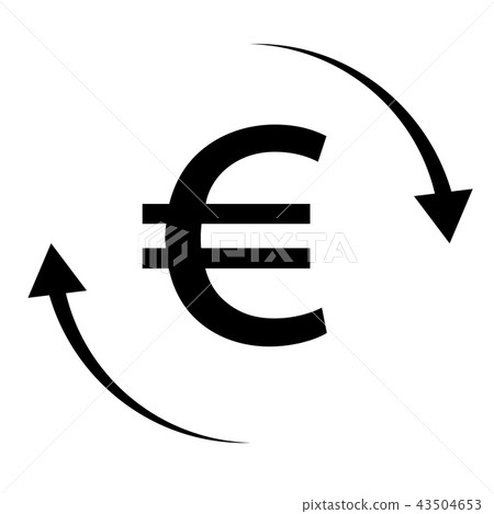 euro money transfer on white background. euro money transfer on white background. 43504653