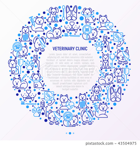 Veterinary Clinic Concept In Circle - Stock Illustration [43504975] - PIXTA