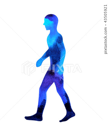 human walking abstract body watercolor painting human walking abstract body watercolor painting 43505921
