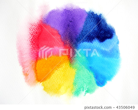7 color of chakra symbol concept watercolor pain 43506049