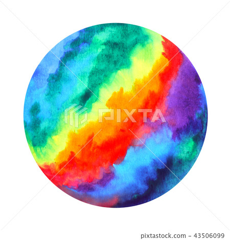 7 color chakra symbol concept, watercolor painting 43506099