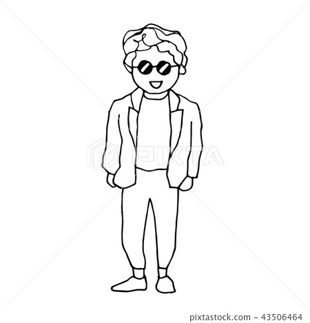 圖庫插圖: man person activities vector doodle hand drawing