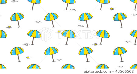 umbrella beach seamless pattern vector isolated umbrella beach seamless pattern vector isolated 43506508