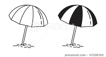 beach umbrella vector logo icon illustration beach umbrella vector logo icon illustration 43506509