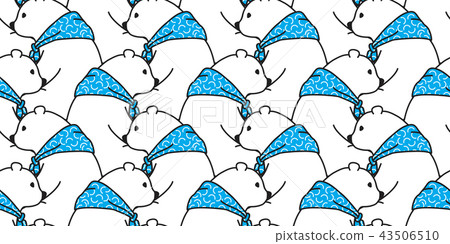 Bear seamless pattern polar bear panda isolated Bear seamless pattern polar bear panda isolated 43506510