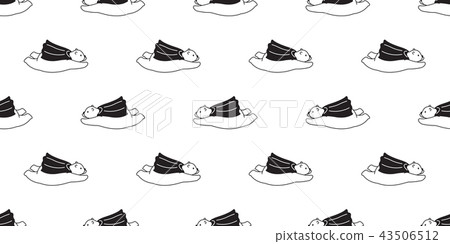 Bear seamless pattern vector polar bear panda fly 43506512