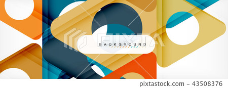 Geometric background, circles and triangles shapes banner. Illustration for business brochure or Geometric background, circles and triangles shapes banner. Illustration for business brochure or 43508376