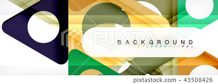 Abstract geometric background. Modern overlapping triangles. Unusual color shapes for your message 43508426
