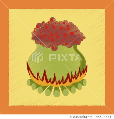 flat shading style icon potion cauldron 43508551