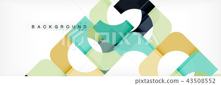 Color square shapes, geometric modern abstract background 43508552