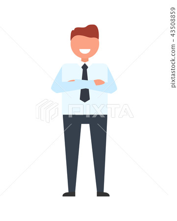 Happy Businessman Icon Vector Illustration 43508859