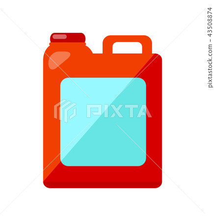 Red Jerry Can Isolated Illustration on White 43508874