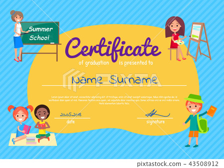 Certificate of Graduation Poster with Students 43508912