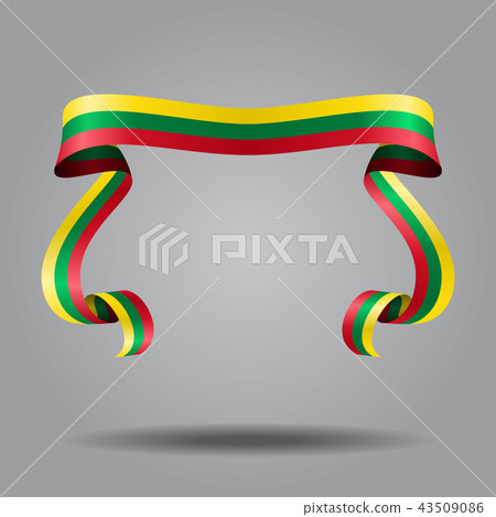 Lithuanian flag wavy ribon background. Vector illustration. Lithuanian flag wavy ribon background. Vector illustration. 43509086