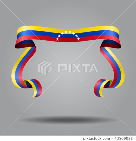 Venezuelan flag wavy ribon background. Vector illustration. Venezuelan flag wavy ribon background. Vector illustration. 43509088