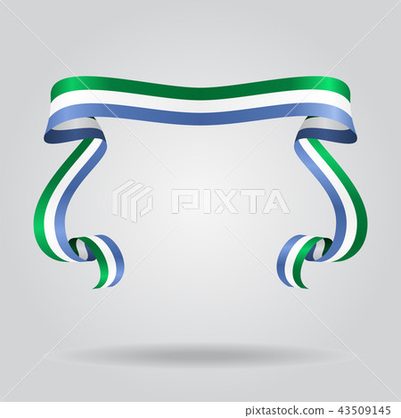 Sierra Leone flag wavy ribon background. Vector... - Stock Illustration ...
