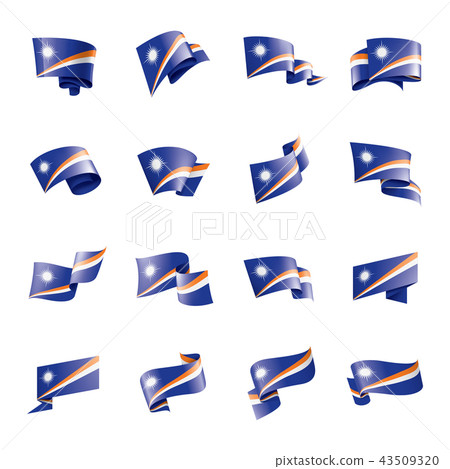 Marshall Islands flag, vector illustration on a white background Marshall Islands flag, vector illustration on a white background 43509320