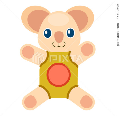 Cute Koala Bear in Beige Rompers Illustration Cute Koala Bear in Beige Rompers Illustration 43509696