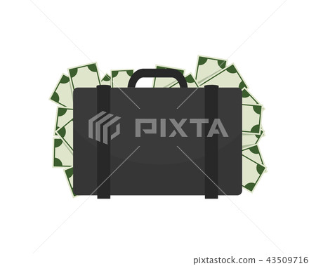 Briefcase Full of Money on Vector Illustration Briefcase Full of Money on Vector Illustration 43509716