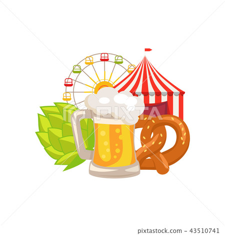 Closeup White Vector Illustration of Beer Food 43510741