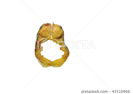 fried salty striped catfish on white background fried salty striped catfish on white background 43510908