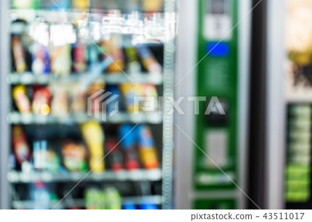 Blurred image of vending machine with snacks 43511017