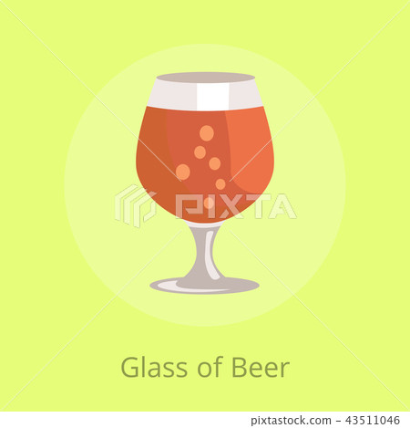 Beers Snifter in Transparent Glassware Vector Beers Snifter in Transparent Glassware Vector 43511046