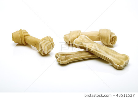 Dog bone white background Dog bone white background 43511527