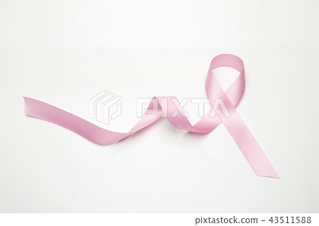 Pink breast cancer ribbon 43511588