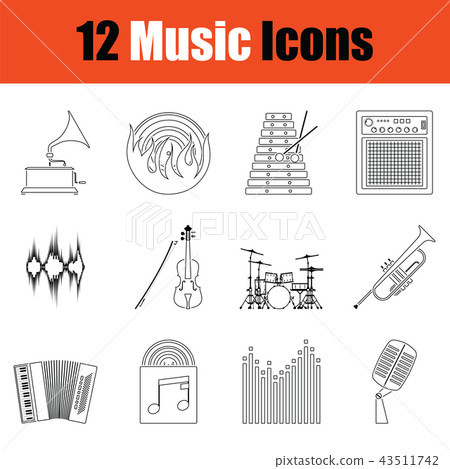 Set of musical icons. Set of musical icons. 43511742