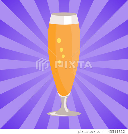 Pilsner Glass of Beer Isolated on White Background 43511812