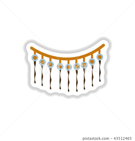 paper sticker on background of halloween garland paper sticker on background of halloween garland 43512465