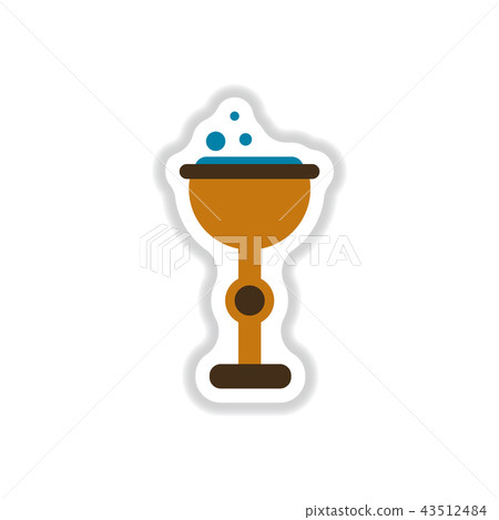 paper sticker on background of cup potion paper sticker on background of cup potion 43512484