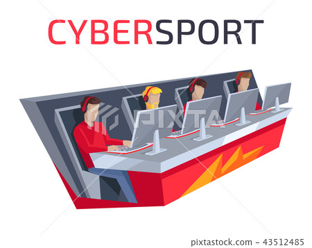 Cybersport Icon of Team on Vector Illustration 43512485