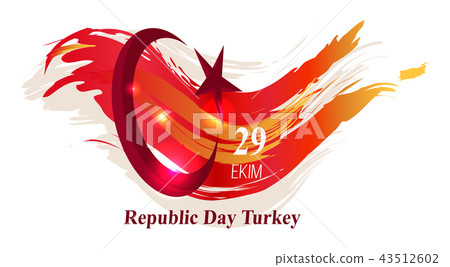Republic Day Turkey Poster Vector Illustration Republic Day Turkey Poster Vector Illustration 43512602