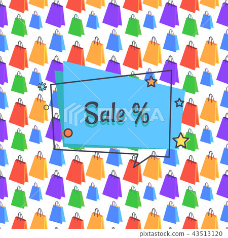 Sale Banner with Bags Packages Seamless Vector Sale Banner with Bags Packages Seamless Vector 43513120