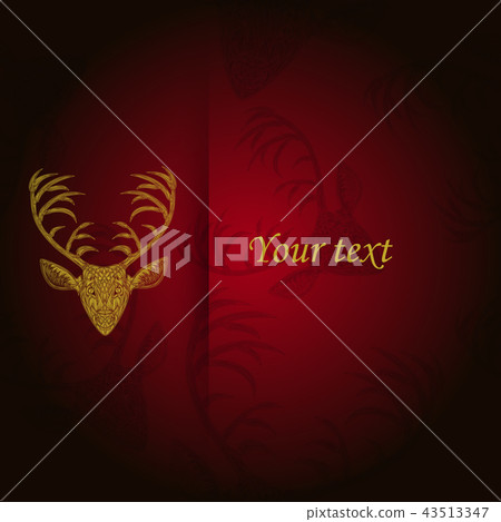 Deer heads pattern 43513347