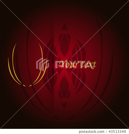 vintage pattern on background. Vector illustration for retro design. Label Elegant luxury foil 43513349