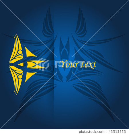 vintage pattern on background. Vector illustration for retro design. Label Elegant luxury foil 43513353