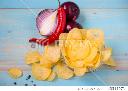 Hot Spicy Potato Chips Ready to Eat Hot Spicy Potato Chips Ready to Eat 43513971