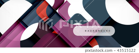 Colorful squares composition abstract banner. Illustration for business brochure or flyer 43515122