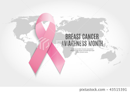 Breast Cancer Awareness Month Pink Ribbon Background Vector Illustration Breast Cancer Awareness Month Pink Ribbon Background Vector Illustration 43515391