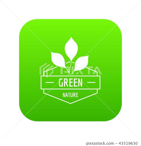 Green nature icon green vector 43519630