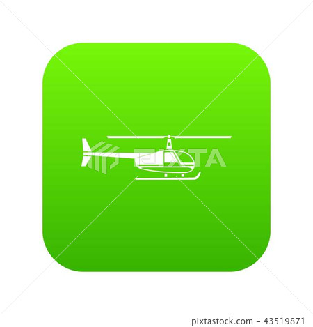 Helicopter icon digital green Helicopter icon digital green 43519871