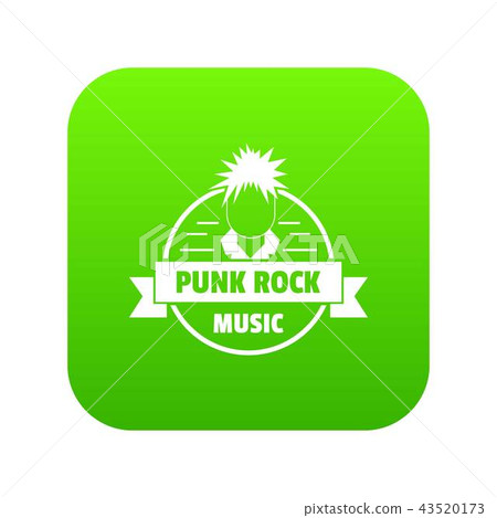 Punk rock music icon green vector - Stock Illustration [43520173] - PIXTA