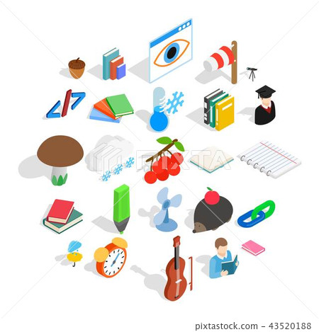 Age icons set, isometric style - Stock Illustration [43520188] - PIXTA