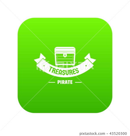 Treasure icon green vector 43520300