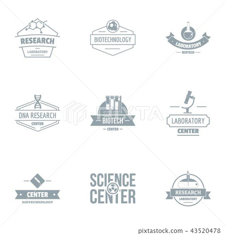 Facility center logo set, simple style Facility center logo set, simple style 43520478