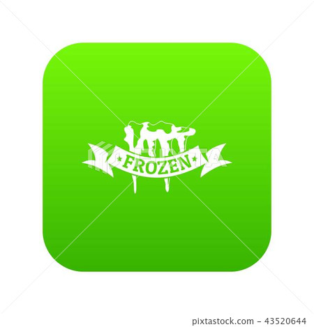 Frozen icon green vector Frozen icon green vector 43520644