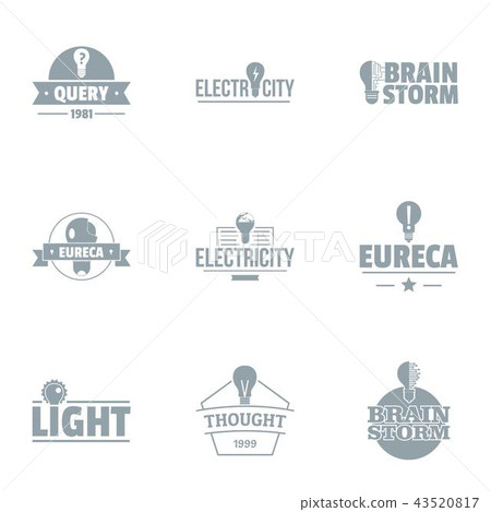 Irradiate logo set, simple style Irradiate logo set, simple style 43520817